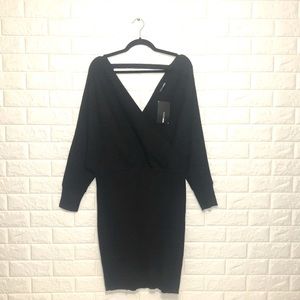 Sparkly Low Back Sweater Dress